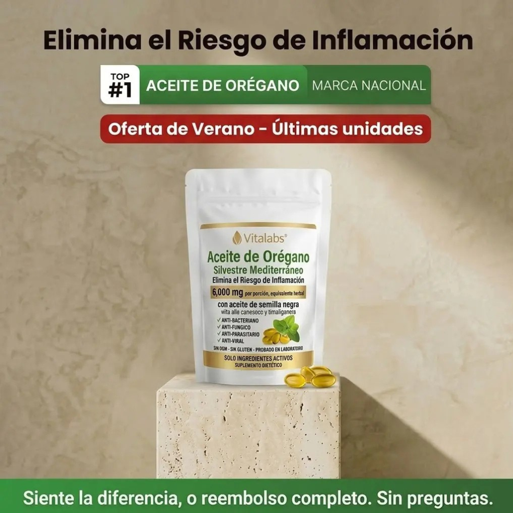 300 Cápsulas de Aceíte de Oregano - Vitalabs®
